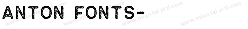 anton fonts字体转换